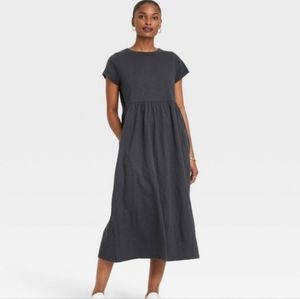 Women's Short Sleeve T-Shirt Dress - Universal Thread Gray